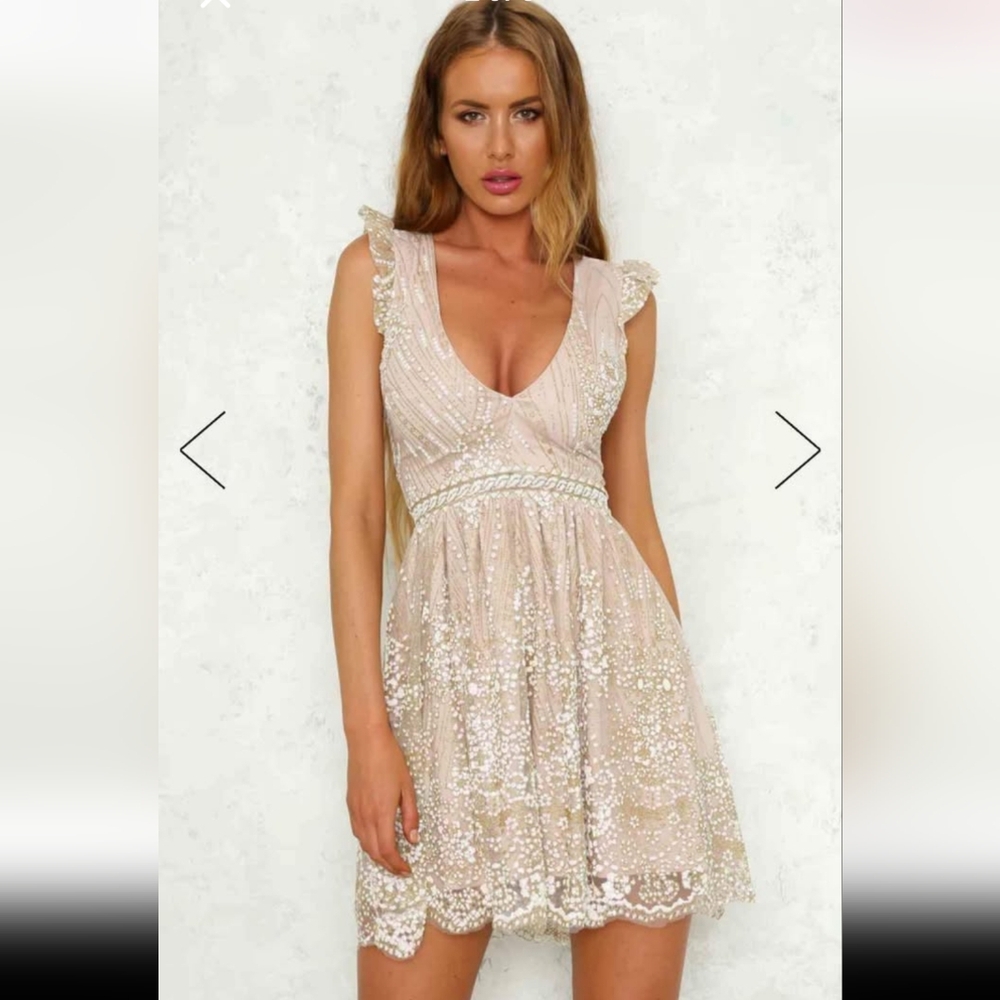 Hello Molly Sparkly Backless Dress